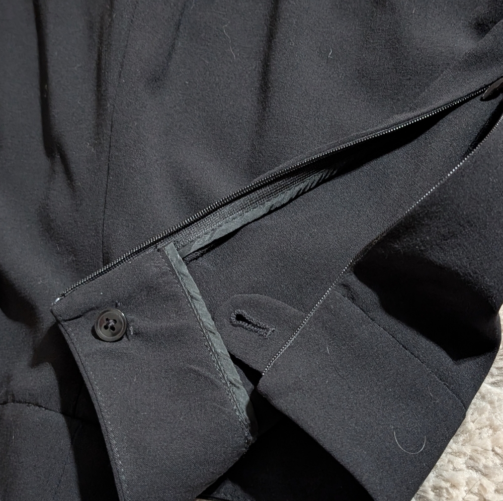 Giorgio Armani Black Label (Italy) High-Rise Wide Leg Black Trousers 28" X 31" - Picture 3 of 5